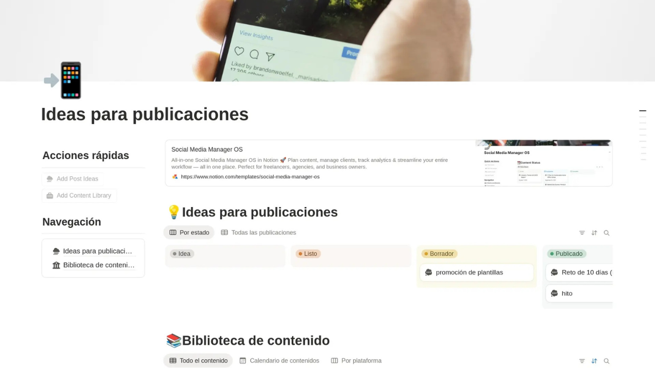 Notion para agencias: flujo de trabajo simple para proyectos y entregables